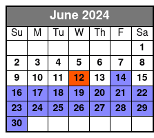 Sunset Dolphin Safari June Schedule