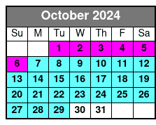 Sunset Dolphin Safari October Schedule