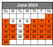 Magnolia Plantation Tour June Schedule