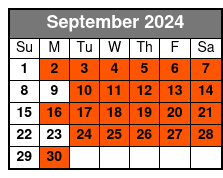 Product Code: 104105P7 September Schedule