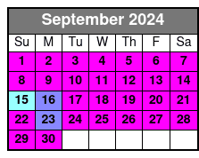 25-Min Heli & Hummer Tour September Schedule