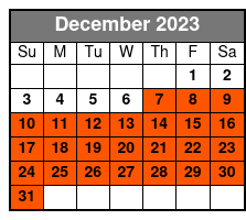 Bus Tour December Schedule