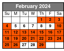 Tour with Hot Breakfast February Schedule