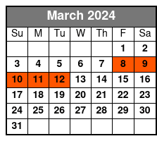 Tour with Hot Breakfast March Schedule