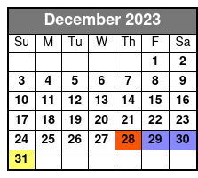 Signature Hummer Tour December Schedule