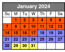 Sunset Hummer Tour January Schedule