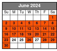 8:30am Departure June Schedule