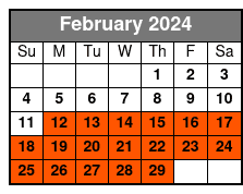 All Shook Up Las Vegas February Schedule