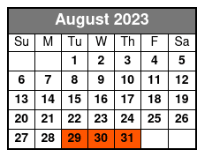 Vip August Schedule