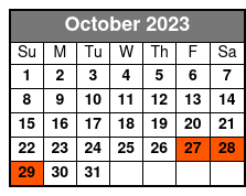 Drag Brunch at Senor Frogs at Treasure Island Hotel and Casino October Schedule