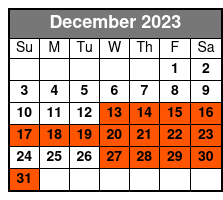 Semi-Guided Tour December Schedule