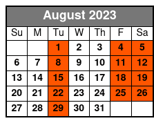 Exotic Zoo Tour with Camel Ride August Schedule