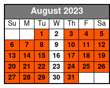 Exotic Zoo Tour August Schedule