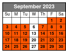 Exotic Zoo Tour September Schedule