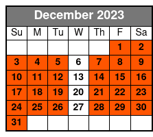 Exotic Zoo Tour December Schedule