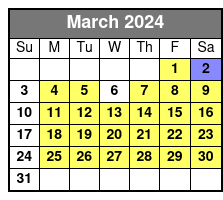 eBike Tour (Hotel Pickup) March Schedule