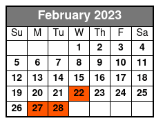 Carpenters Legacy February Schedule
