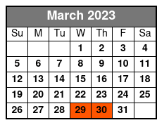Front Row March Schedule