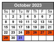 Vegas Rock Star Nightclub Tour October Schedule