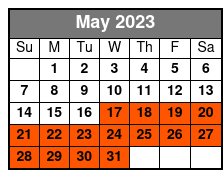 West Rim Tour May Schedule