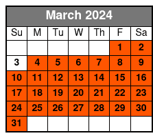 2 Day Premium Ticket March Schedule