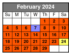 7am Departure February Schedule