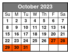 Nathan Burton Comedy Magic at the Planet Hollywood Resort and Casino October Schedule