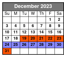 V: The Ultimate Variety Show at Planet Hollywood Resort and Casino December Schedule