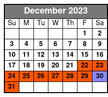 David Copperfield Category D Seating December Schedule