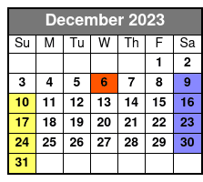 Category G Seating (gnzz) December Schedule