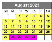 Wind Dancer (fr0) August Schedule