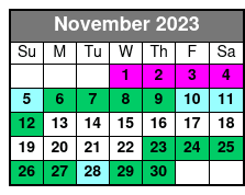 Wind Dancer (fr0) November Schedule