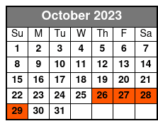 Black Canyon River Adventure October Schedule