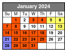 The Australian Bee Gees Show Category A Seating (azz) January Schedule