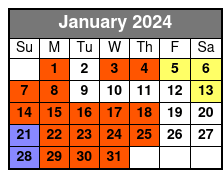 The Australian Bee Gees Show Category C Seating (czz) January Schedule