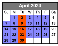 The Australian Bee Gees Show Category C Seating (czz) April Schedule