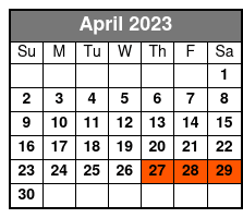 Tour + Skywalk Ticket April Schedule