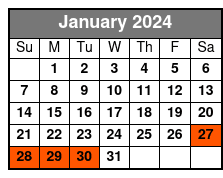 The Mentalist General Admission - Center January Schedule