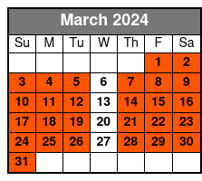 The Mentalist General Admission - Center March Schedule
