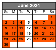 The Mentalist General Admission - Center June Schedule