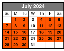 The Mentalist General Admission - Center July Schedule