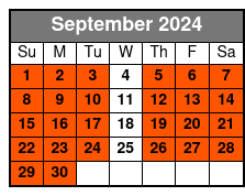 The Mentalist General Admission - Center September Schedule