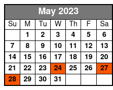 Discounted Group Walking Tour May Schedule