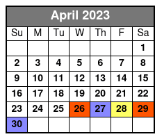 Downtown Food Tour April Schedule
