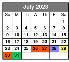 Downtown Food Tour July Schedule