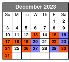 Downtown Food Tour December Schedule