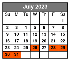 11:00 July Schedule
