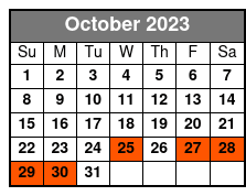 11:00 October Schedule