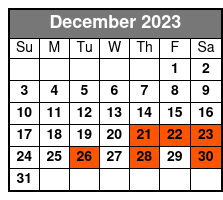 Upper Antelope + Lunch December Schedule