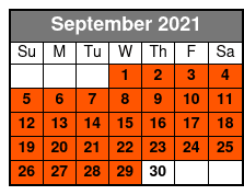 Dolphin Watching Cruise September Schedule